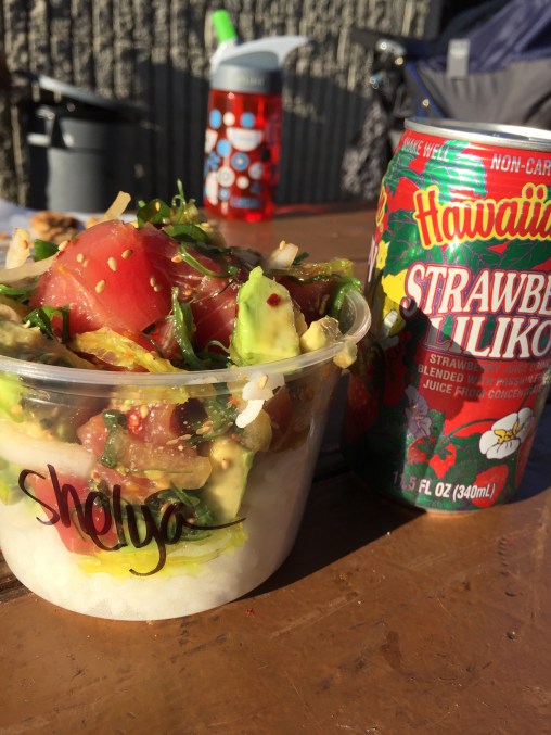 Large Aloha and a side of Hawaiian Sun.  Perfection.